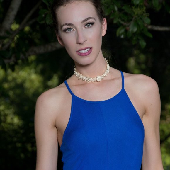 Keyhole Racerback Asymmetrical Dress - blue - S - Picture 2 of 9